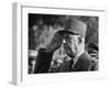 French Pres. Charles De Gaulle Wearing His Military Uniform and Saluting-null-Framed Photographic Print