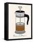 French Press-Susan Jill-Framed Stretched Canvas