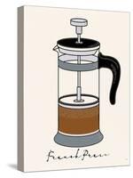 French Press-Susan Jill-Stretched Canvas