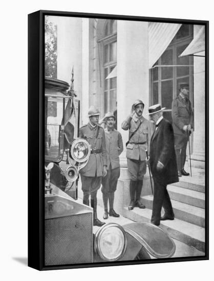 French Prime Minister Georges Clemenceau in Versailles, France 3 June 1918-null-Framed Stretched Canvas