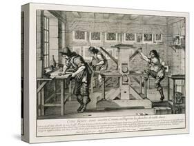 French Printing Press, 1642-Abraham Bosse-Stretched Canvas