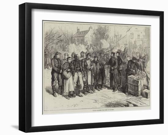 French Prisoners from Metz at Remilly-Frederick Barnard-Framed Giclee Print