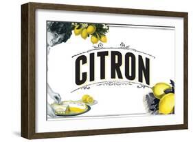 French Produce Lemon-null-Framed Giclee Print