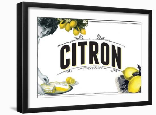 French Produce Lemon-null-Framed Giclee Print