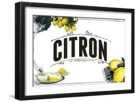 French Produce Lemon-null-Framed Giclee Print