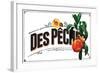 French Produce Peach-null-Framed Giclee Print