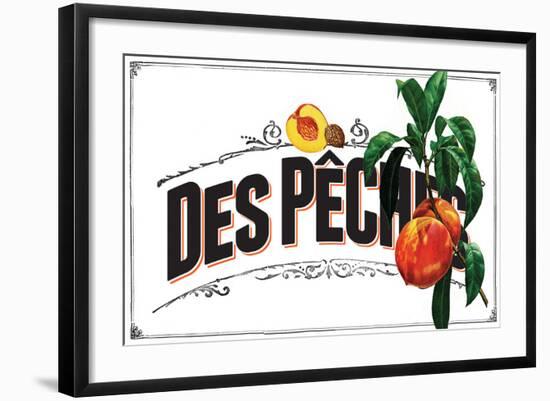 French Produce Peach-null-Framed Giclee Print