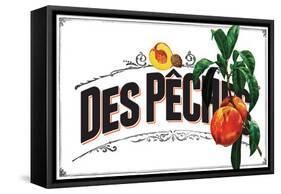 French Produce Peach-null-Framed Stretched Canvas