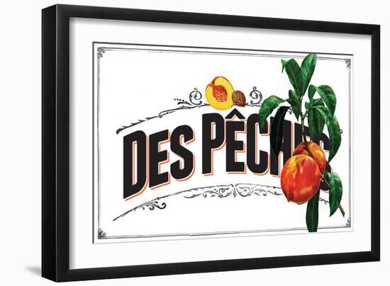 French Produce - Peach-The Saturday Evening Post-Framed Giclee Print