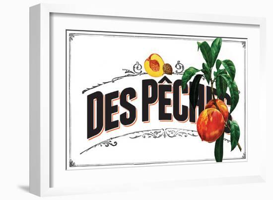 French Produce - Peach-The Saturday Evening Post-Framed Giclee Print