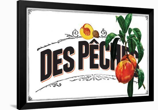 French Produce - Peach-The Saturday Evening Post-Framed Giclee Print