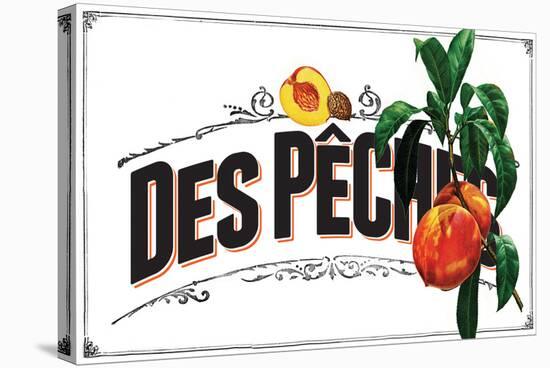 French Produce - Peach-The Saturday Evening Post-Stretched Canvas