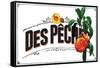 French Produce - Peach-The Saturday Evening Post-Framed Stretched Canvas