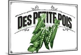 French Produce - Peas-The Saturday Evening Post-Mounted Giclee Print