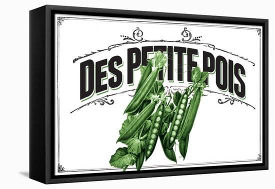French Produce - Peas-The Saturday Evening Post-Framed Stretched Canvas