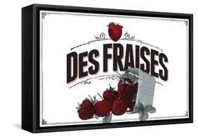 French Produce Strawberries-null-Framed Stretched Canvas