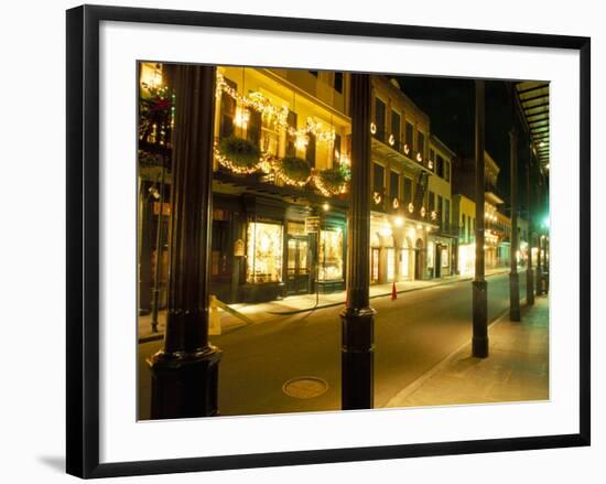 French Quarter at Night, New Orleans, Louisiana, USA-Bruno Barbier-Framed Photographic Print