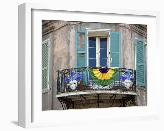 French Quarter Balcony During Mardi Gras-Carol Highsmith-Framed Photo