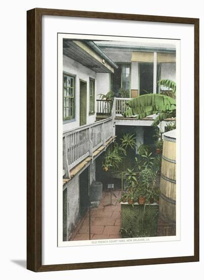 French Quarter Courtyard, New Orleans, Louisiana-null-Framed Art Print