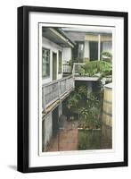 French Quarter Courtyard, New Orleans, Louisiana-null-Framed Art Print