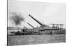 French Railway Guns Firing-null-Stretched Canvas