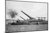 French Railway Guns Firing-null-Mounted Photographic Print