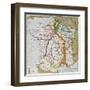French Railways Old Map (End Of 19Th Century)-marzolino-Framed Art Print