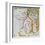 French Railways Old Map (End Of 19Th Century)-marzolino-Framed Art Print