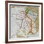 French Railways Old Map (End Of 19Th Century)-marzolino-Framed Art Print