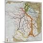 French Railways Old Map (End Of 19Th Century)-marzolino-Mounted Art Print