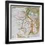 French Railways Old Map (End Of 19Th Century)-marzolino-Framed Art Print