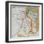 French Railways Old Map (End Of 19Th Century)-marzolino-Framed Art Print