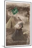 French Red Cross Nurse Prays for the Safety of the French Soldiers-null-Mounted Art Print