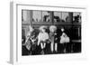 French Refugee Children Waiting for a Train, 20 January 1918-null-Framed Giclee Print