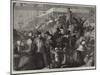 French Refugees from Lyons and Dijon Claiming their Baggage at the Geneva Railway Station-Charles Joseph Staniland-Mounted Giclee Print