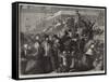 French Refugees from Lyons and Dijon Claiming their Baggage at the Geneva Railway Station-Charles Joseph Staniland-Framed Stretched Canvas