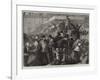 French Refugees from Lyons and Dijon Claiming their Baggage at the Geneva Railway Station-Charles Joseph Staniland-Framed Giclee Print