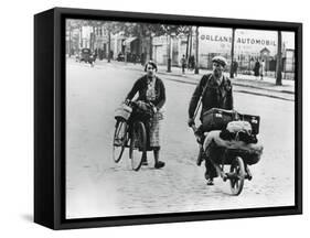 French Refugees Returning Home after the Fall of France to the Germans, Paris, July 1940-null-Framed Stretched Canvas