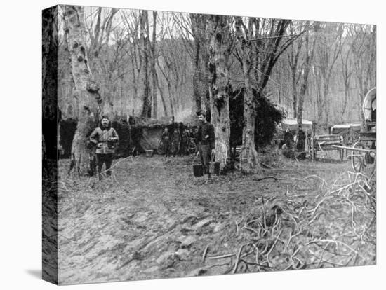 French Rest Area and Soup Kitchen Behind the Lines, World War I, 1915-null-Stretched Canvas