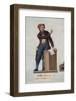 French Revolution: Jacobin Vociferating from the Tribune-null-Framed Photographic Print