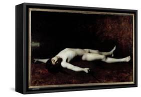 French Revolution: La Mort Du Tambour Joseph Bara (1779-1793) , 19Th Century (Oil on Canvas)-Jean-Jacques Henner-Framed Stretched Canvas