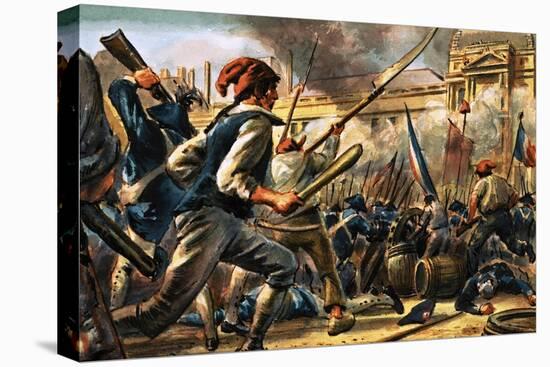 French Revolutionary Mob-C.l. Doughty-Stretched Canvas