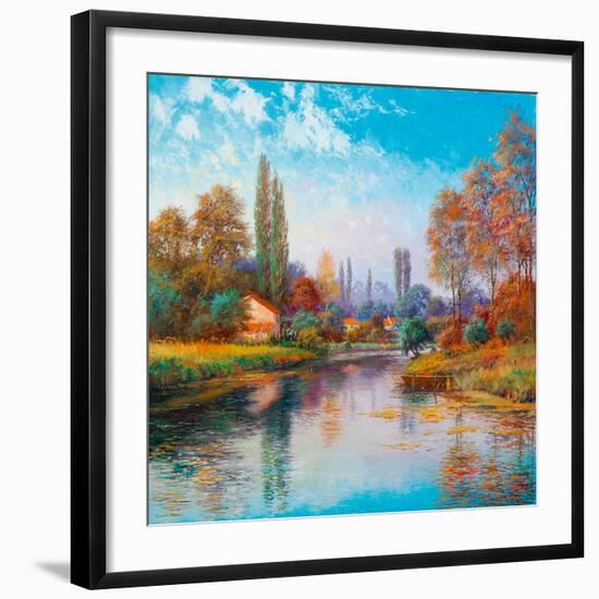 French Riverside-Spencer Coleman-Framed Giclee Print