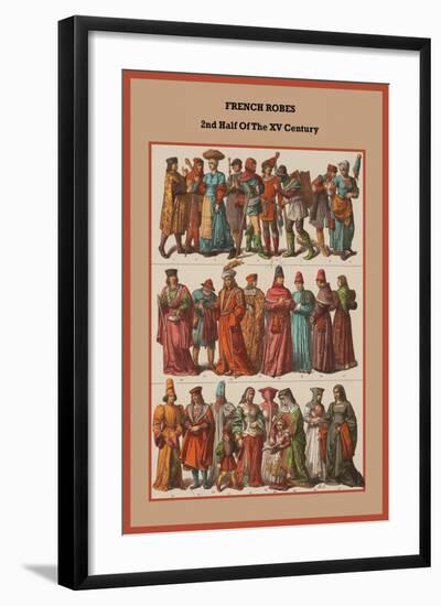 French Robes 2nd Half of the XV Century-Friedrich Hottenroth-Framed Art Print