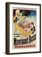 French Roller Coaster Poster-null-Framed Art Print