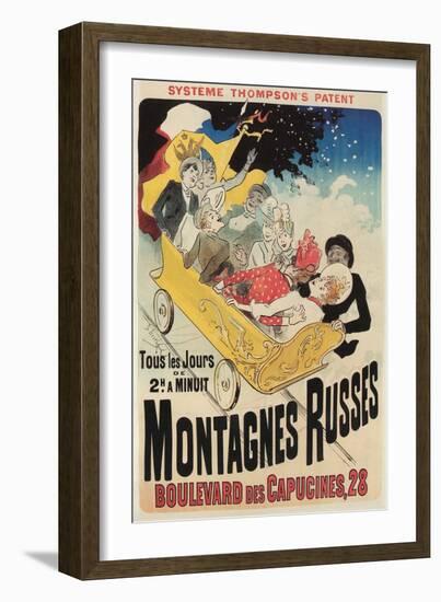 French Roller Coaster Poster-null-Framed Art Print