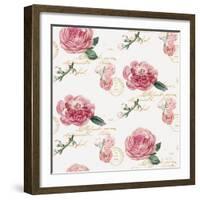 French Romance Pattern VI v2-Katie Pertiet-Framed Art Print