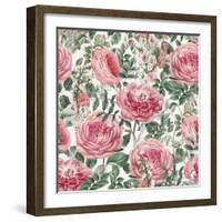 French Romance Pattern XV-Katie Pertiet-Framed Art Print