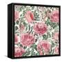 French Romance Pattern XV-Katie Pertiet-Framed Stretched Canvas