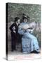 French Romantic Postcard, C1900-null-Stretched Canvas